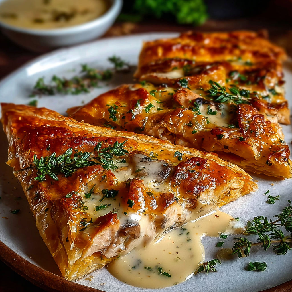 Une pâte de pâtes chaude avec des herbes et des légumes, servie sur un plateau.