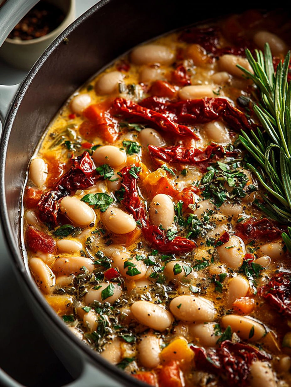 Une recette de soupe de haricots et de tomates rouges, avec des herbes et des épices pour une saveur épicée.