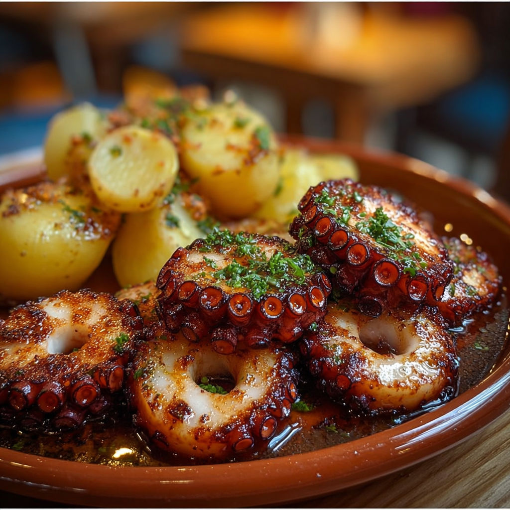 Une assiette de poissons frits et de pommes de terre, accompagnés de herbes et de sauce, sert de plat principal pour une délicieuse collation.