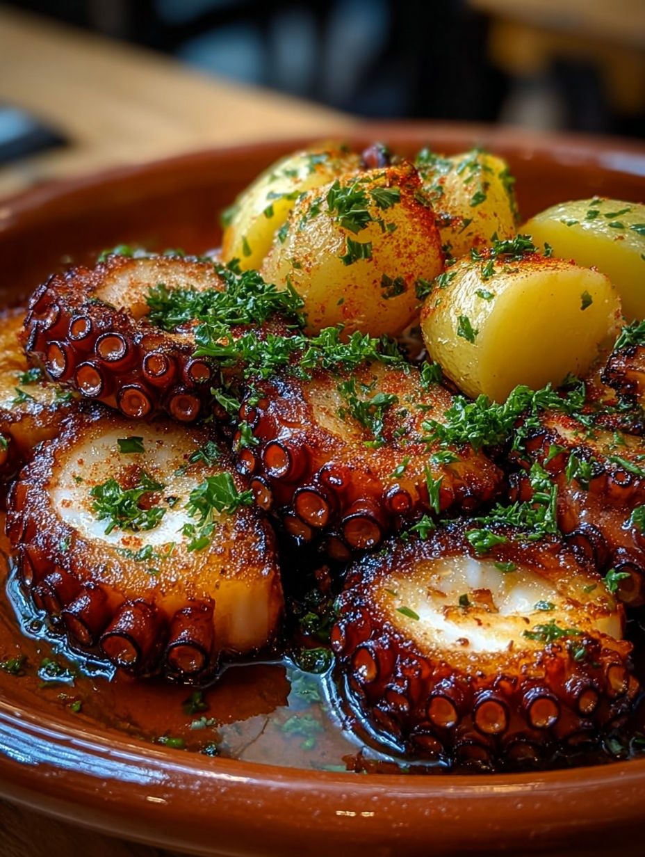 Une recette de poissons rôtis avec des légumes verts et des herbes.