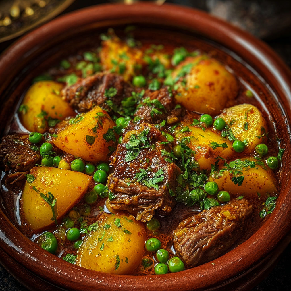 Une recette de casserole avec des légumes et des viandes.