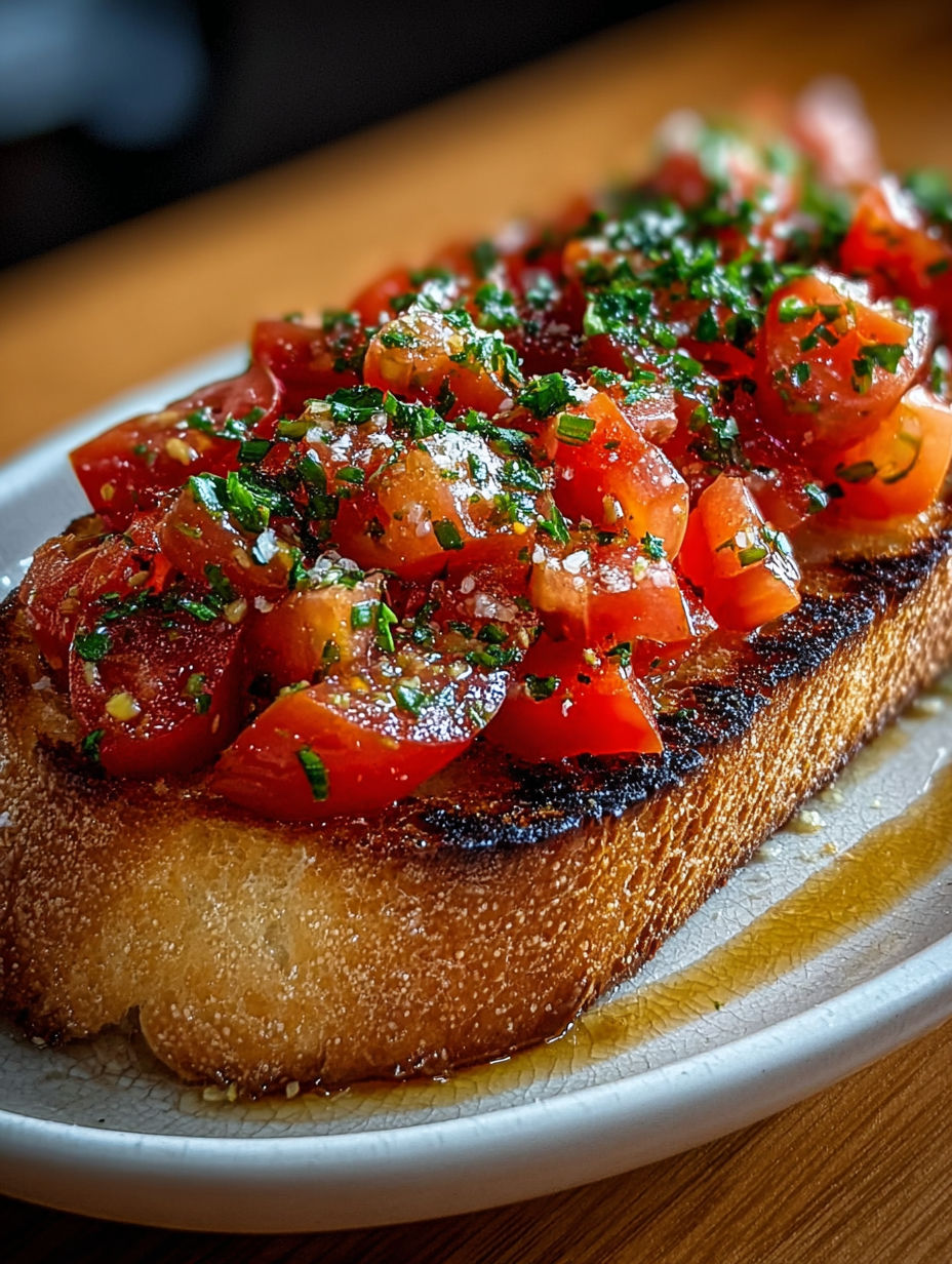 Une pâte de pizza avec des tomates et des herbes sur un plateau.