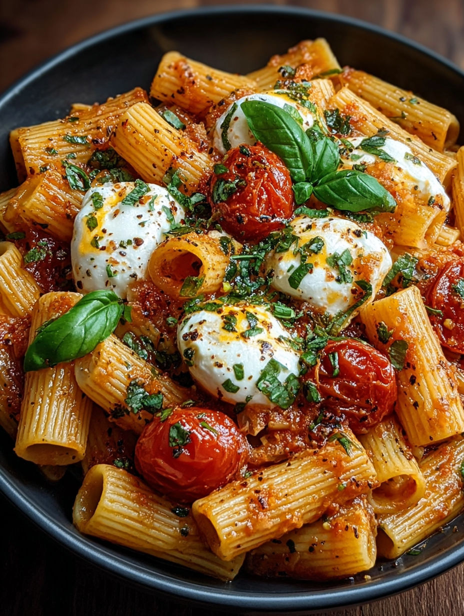 Une recette de spaghetti à la sauce tomate et ricotta salata.