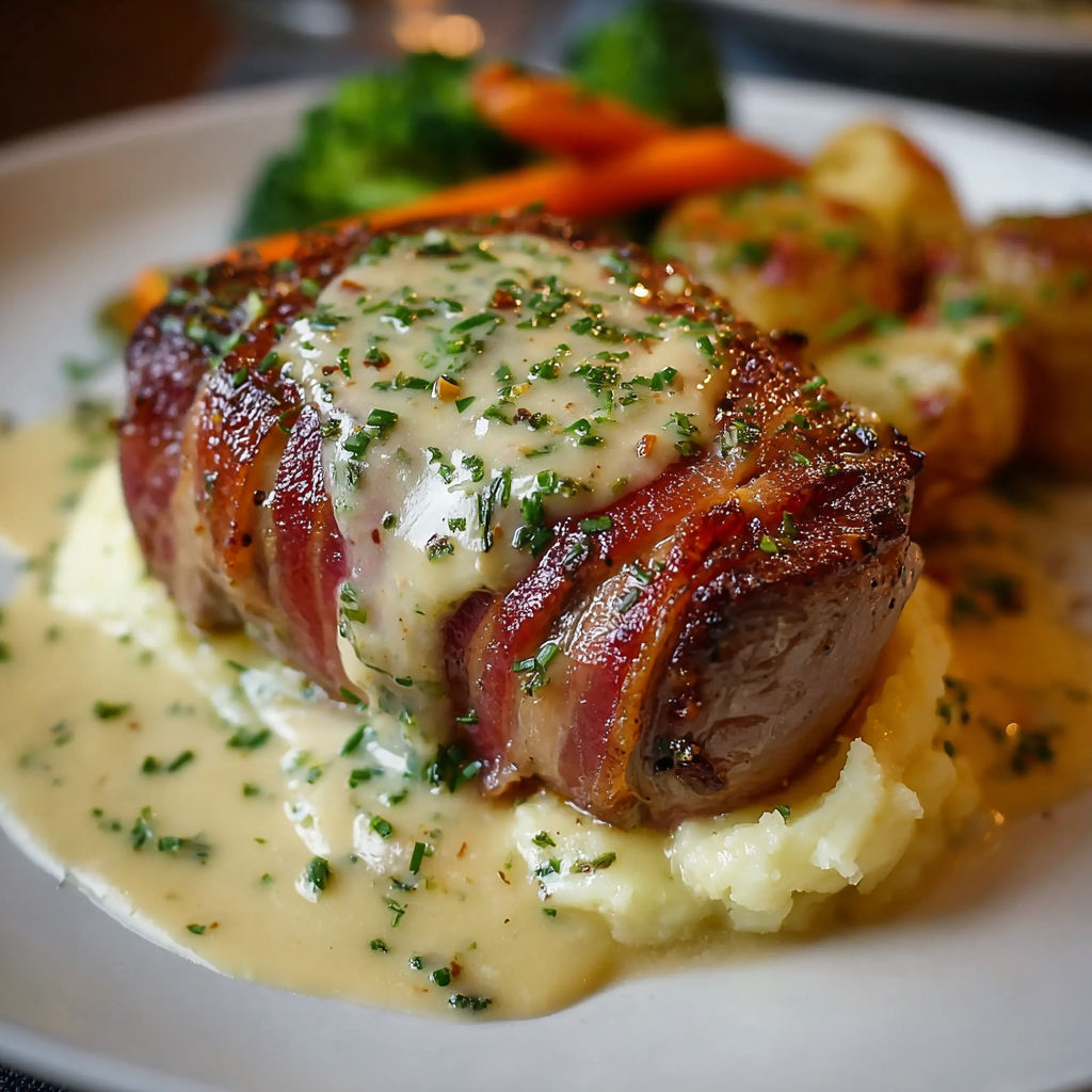 Une viande grillée avec des légumes verts et des pommes de terre.