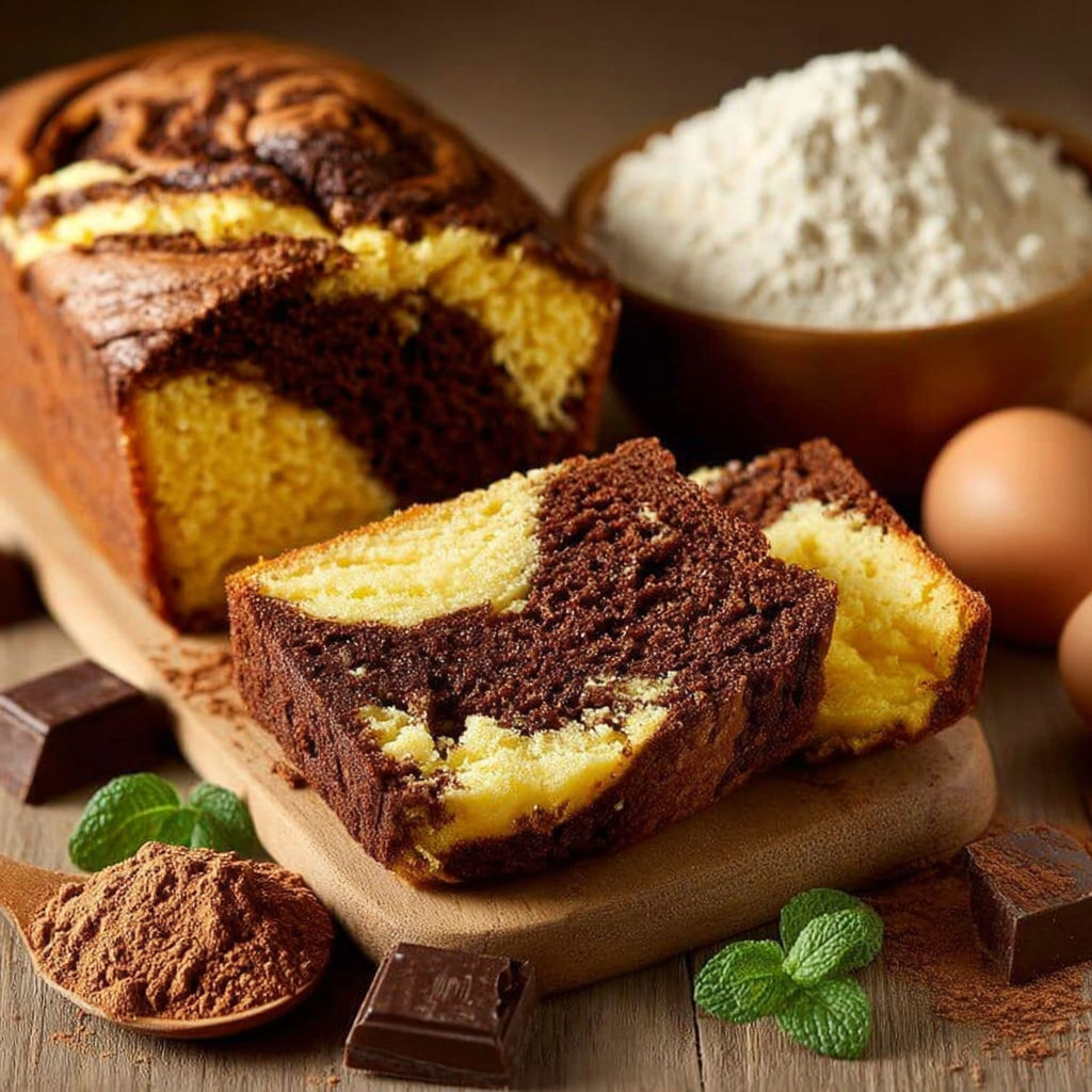 Une baguette de chocolat avec des graines de café et des œufs.