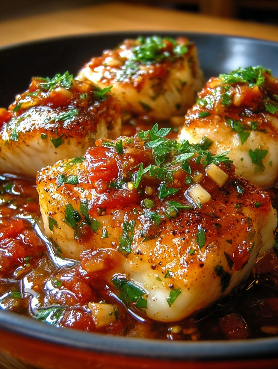 Crabs in a tomato sauce with herbs and spices, a delicious seafood dish.