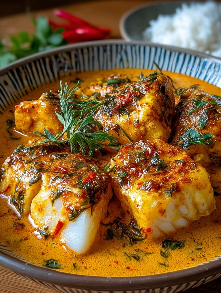 Une recette de poisson en sauce tomate et épices.