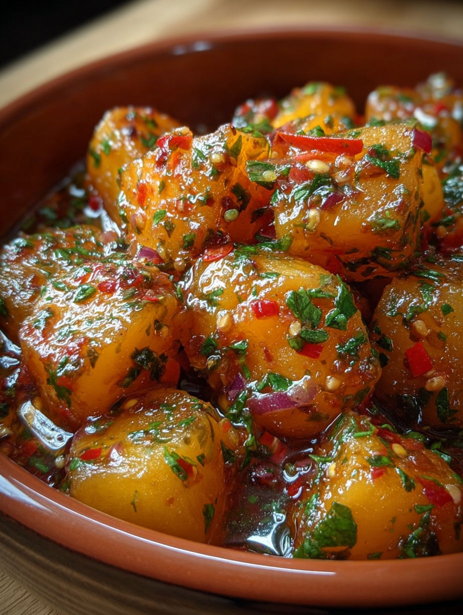 Une recette de riz à la sauce tomate et épices, servie dans un bol coloré.