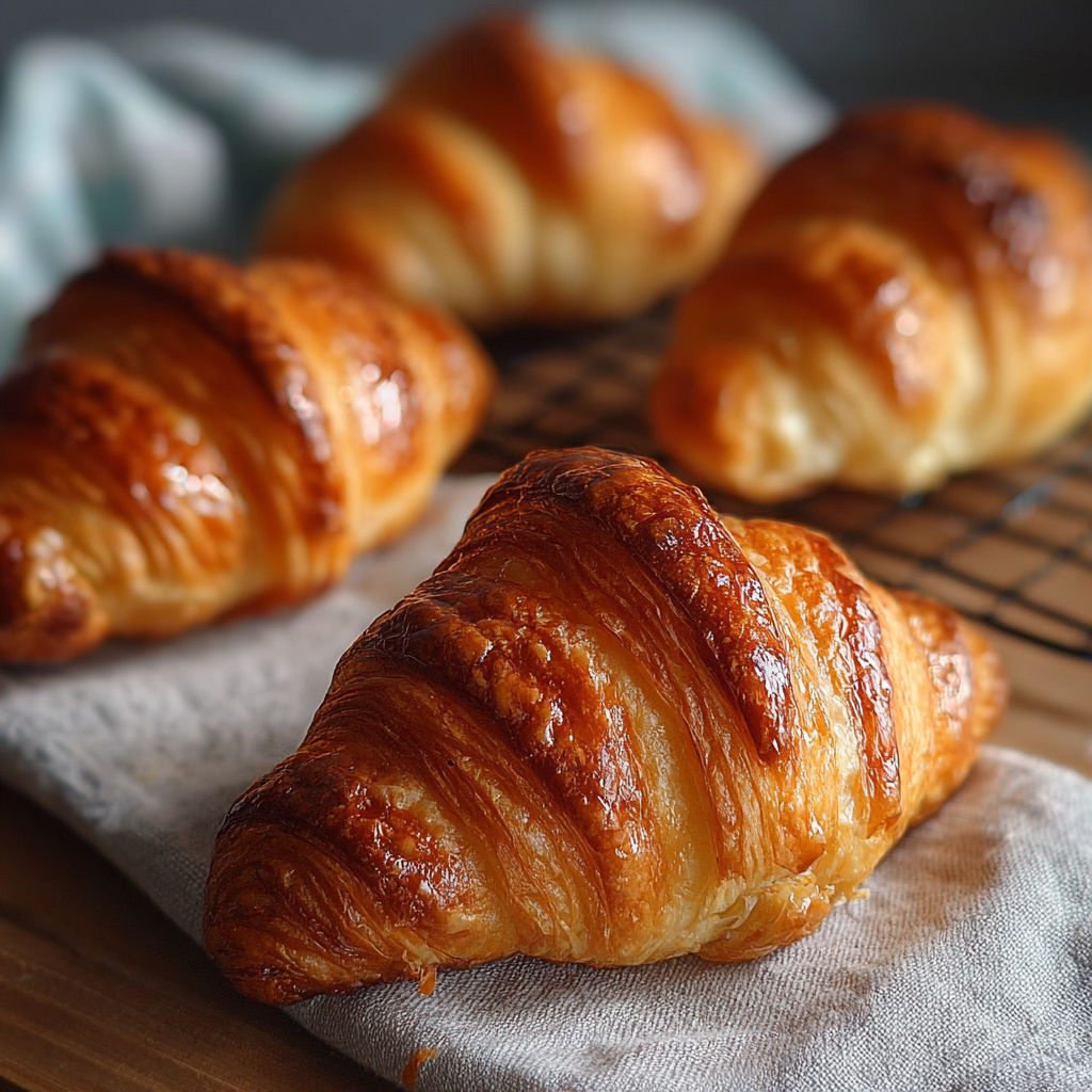 Une pile de mini croissants au beurre, prêts à être cuits.