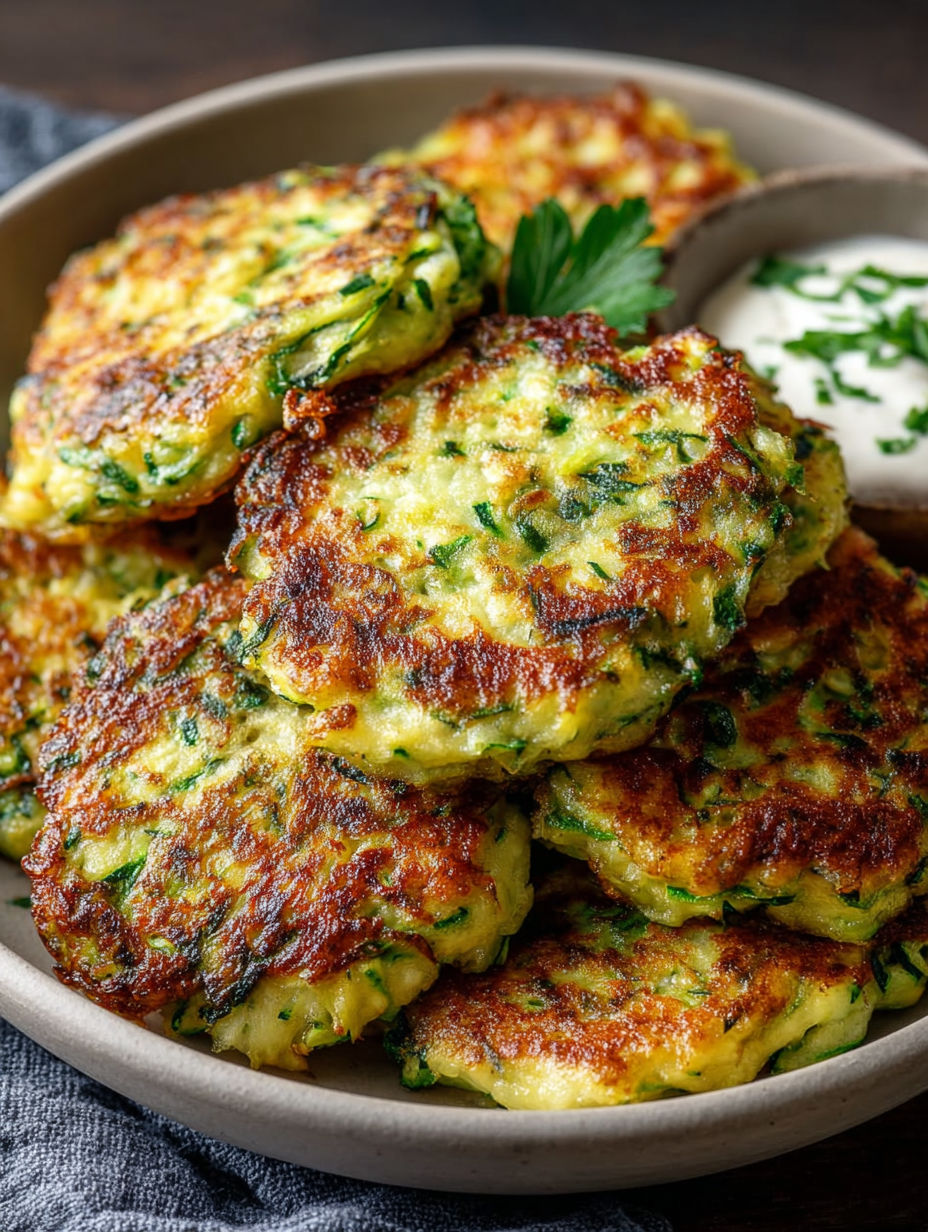 Une recette de pâtes brûlées avec des herbes vertes et une sauce.