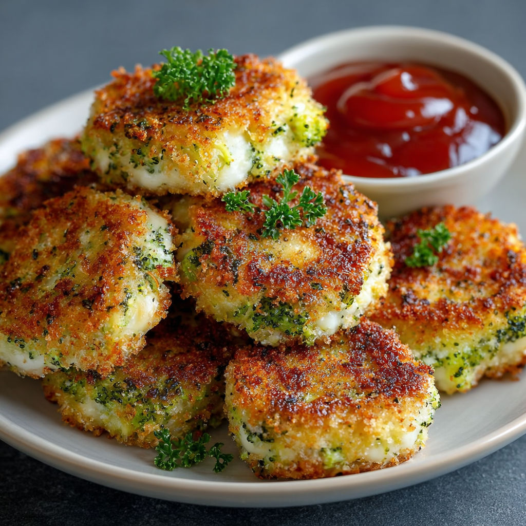 Une recette de pâtes frites avec des herbes et une sauce ketchup.