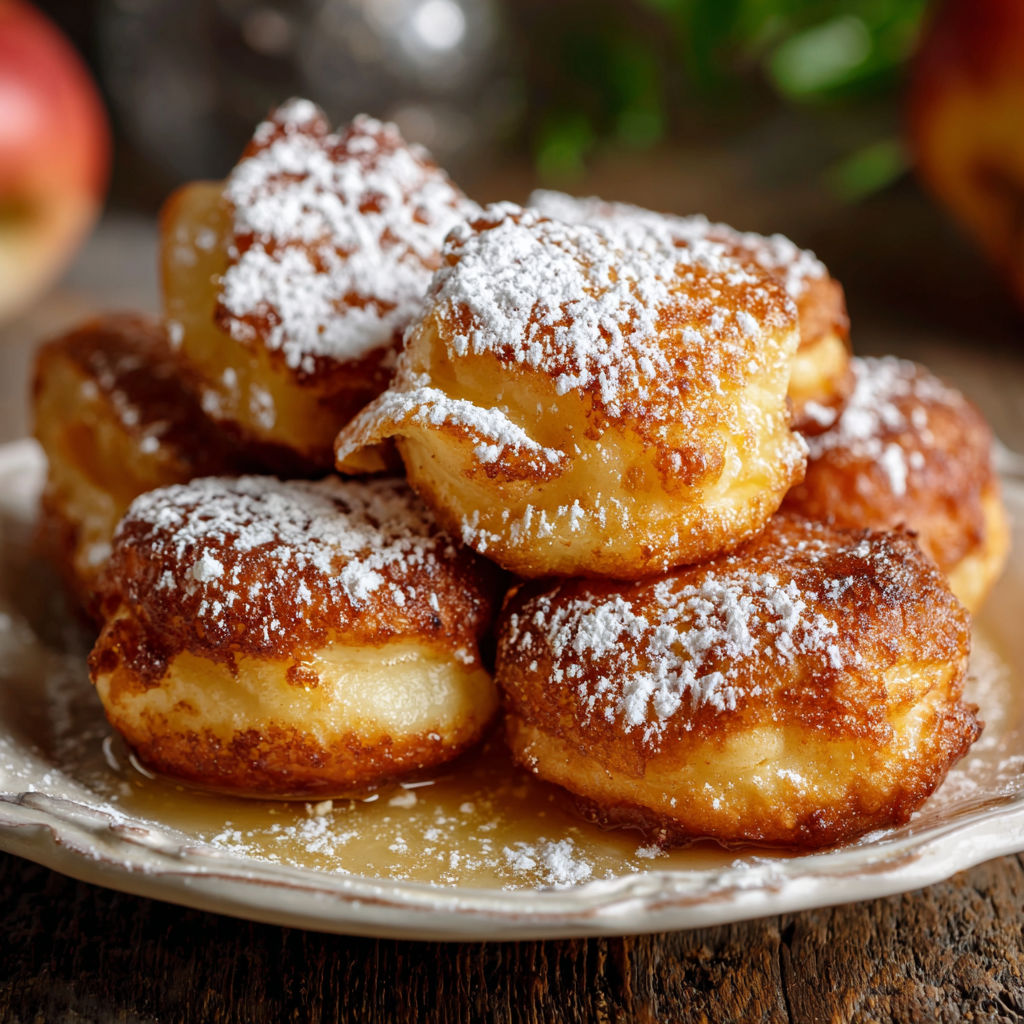 Une pile de beignets recouverts de sucre et de graines de café.