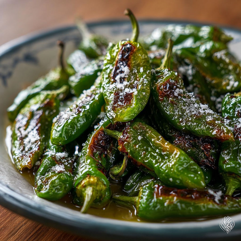Une assiette de poivrons grillés avec du sel et du paprika.
