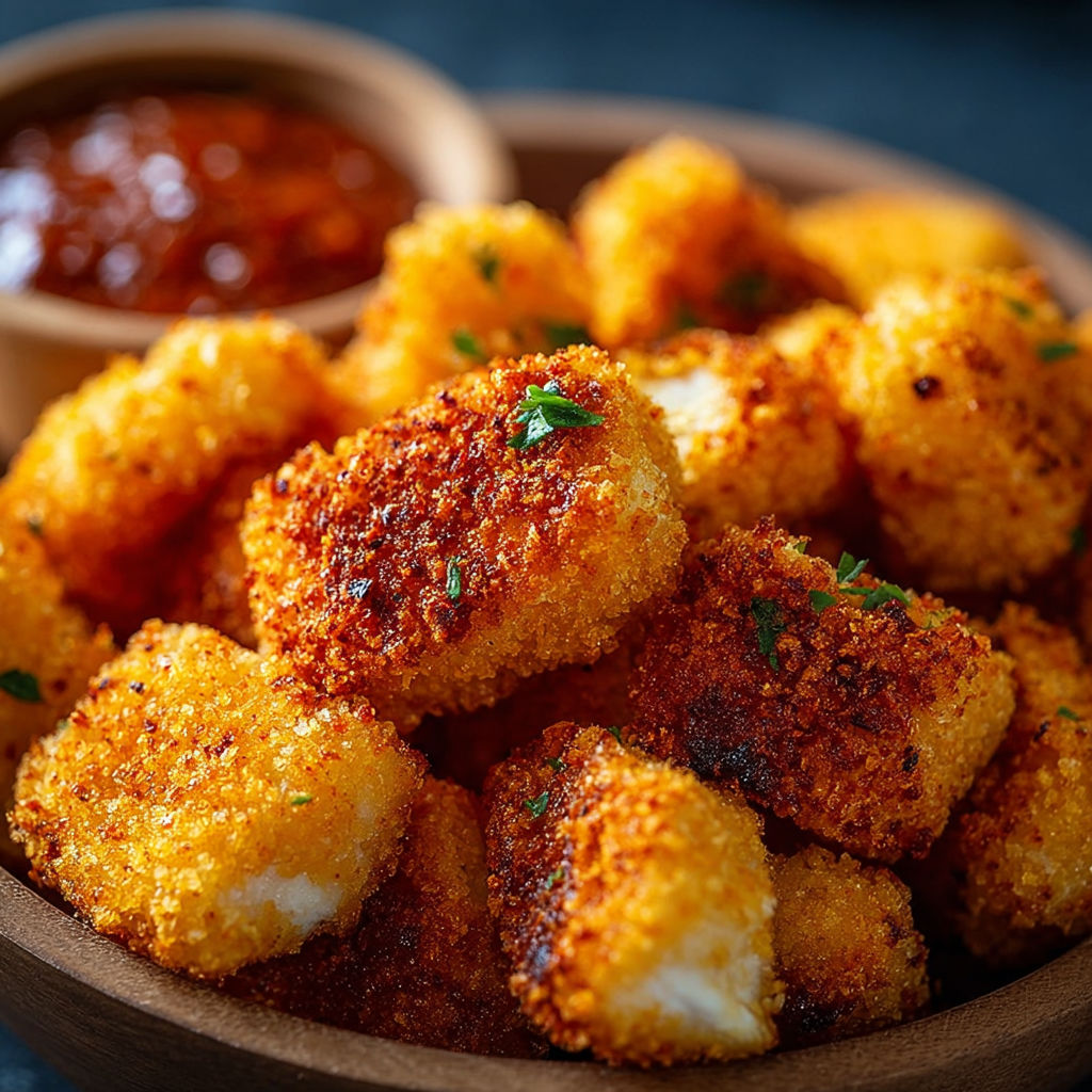 Une recette de friture de poulet dans un bol.