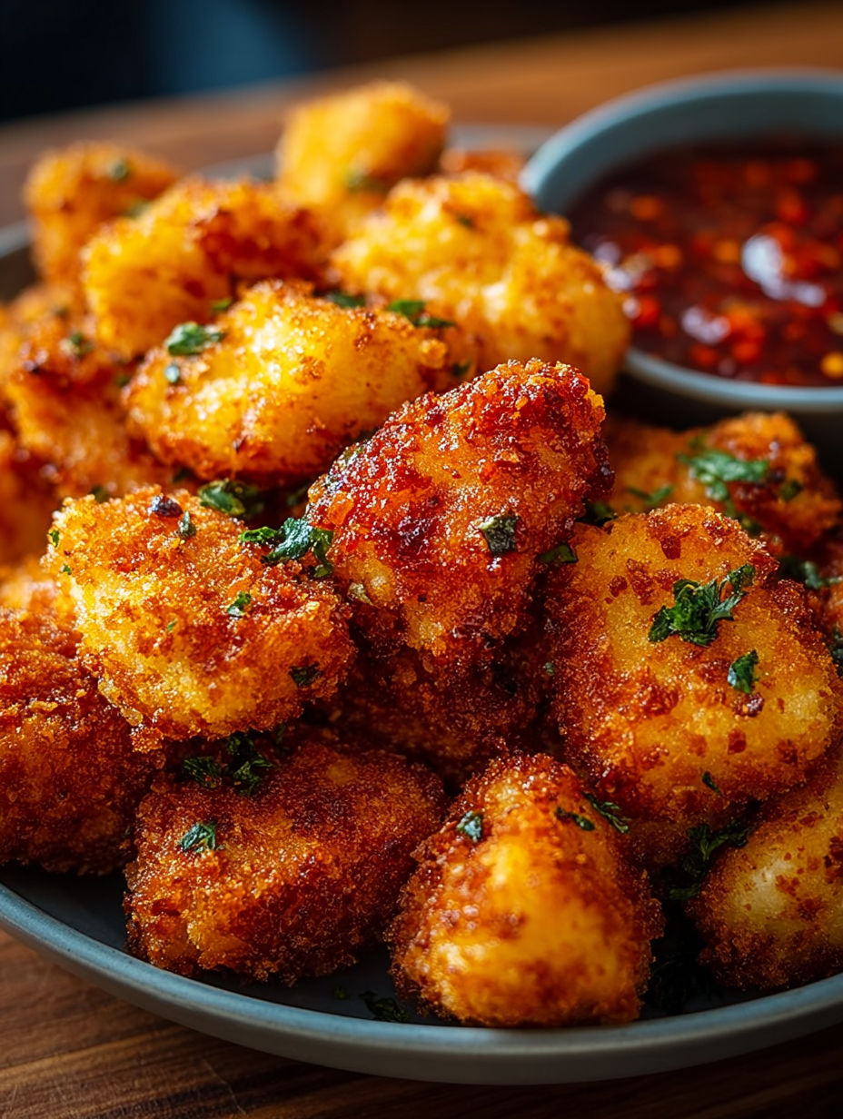 Une recette de pommes de terre frites avec une sauce de soja et de paprika.