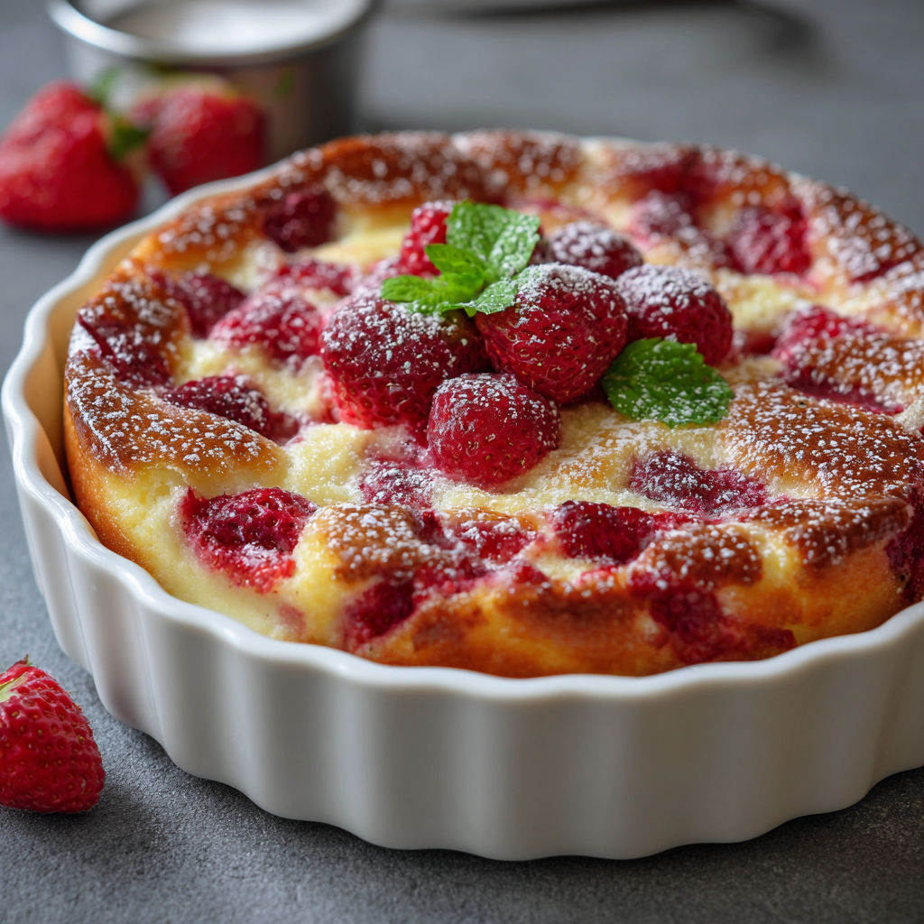 Une tarte aux fraises délicieuse, parfaitement préparée et servie dans un bol.