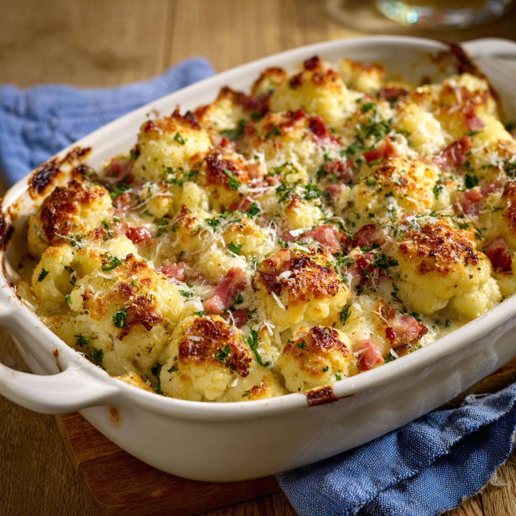 Un plat de macaroni au fromage et aux herbes, prêt à être servi.