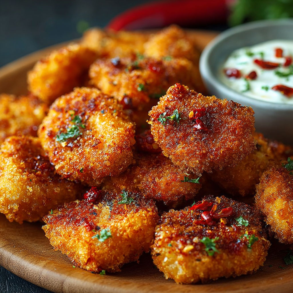 Une recette de friture de poulet avec une sauce à la pâte de piment.