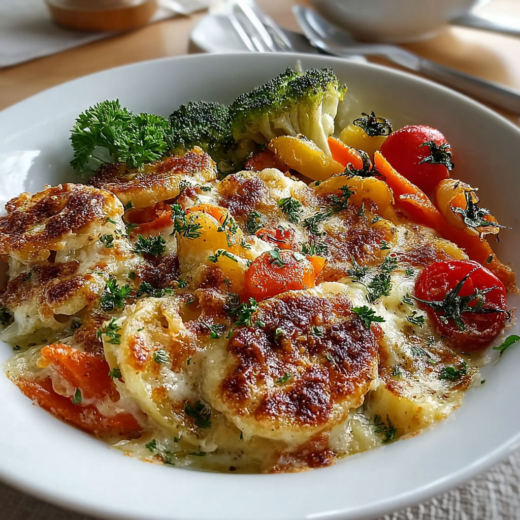 Une salade de légumes et de fromage, avec des carottes, des brocolis et des tomates, sertie dans un bol blanc.