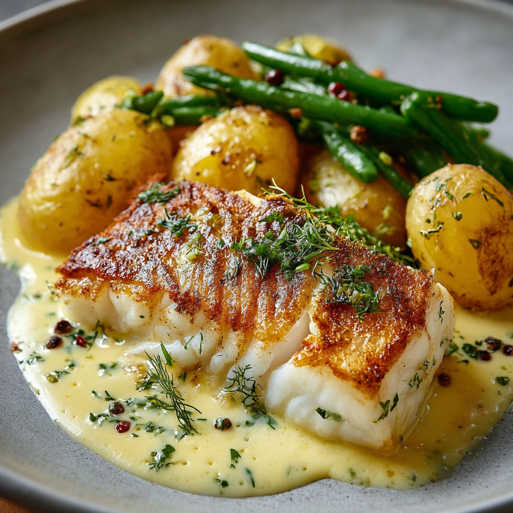 Une poisson en papillote avec des légumes verts et des pommes de terre.