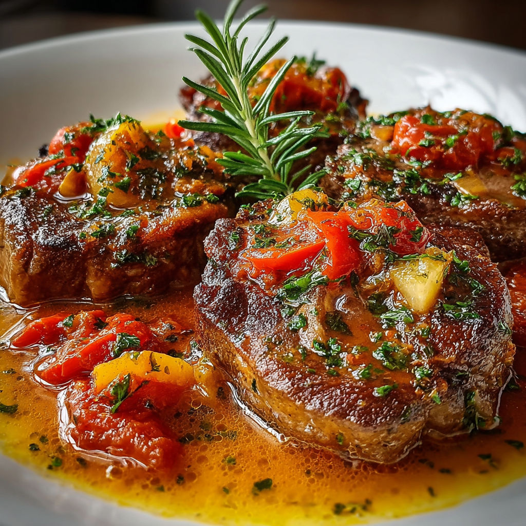 Steak tartare avec des tomates et des herbes" - Une collation de viande crue avec des tomates et des herbes, servie sur un plateau en porcelaine.