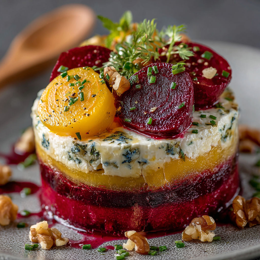 Un dessert coloré et délicieux, composé de beurre, de carottes, de noix, de raisins et de sauce, est présenté sur un plateau.