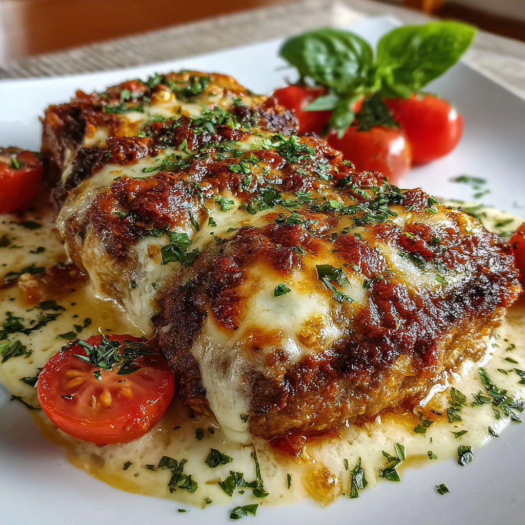 Une recette de pizza maison est servie sur un plateau avec des tomates et des herbes.