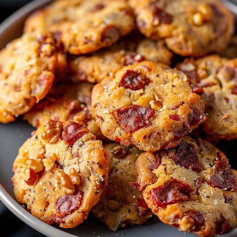 Cookies salés avec du parmesan et chorizo