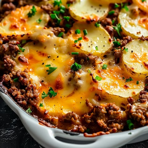 Gratin savoureux aux pommes de terre et bœuf