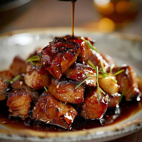 Savoureux Porc Caramélisé avec Sauce Soja