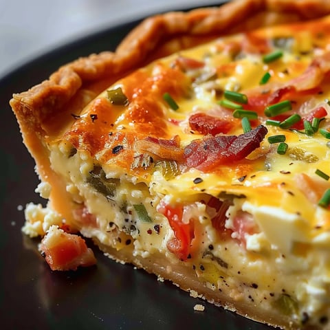 Quiche bacon et légumes