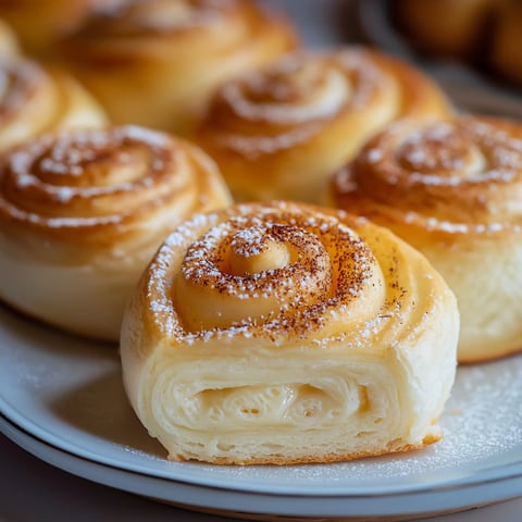Pains roulés moelleux à la vanille et cannelle