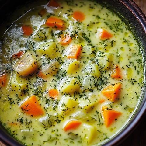 Délicieuse Soupe à l'Aneth Polonaise