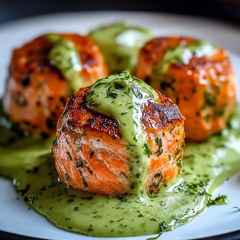 Délicieuses Boulettes de Saumon avec Sauce Avocat et Coriandre