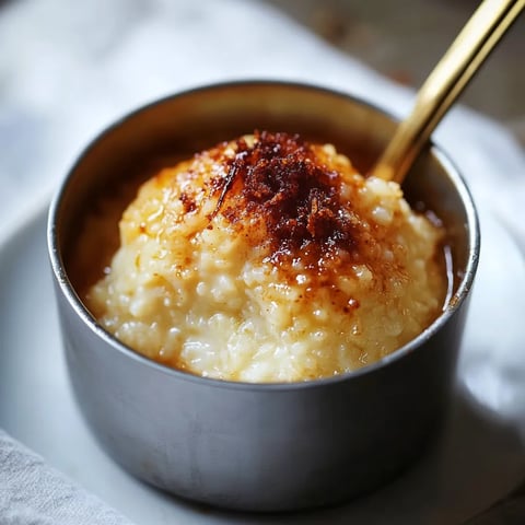 Riz au Lait Velouté Garniture Sucre Caramélisé