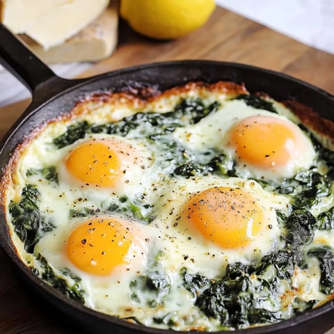 Savoureux oeufs Florentine gratinés