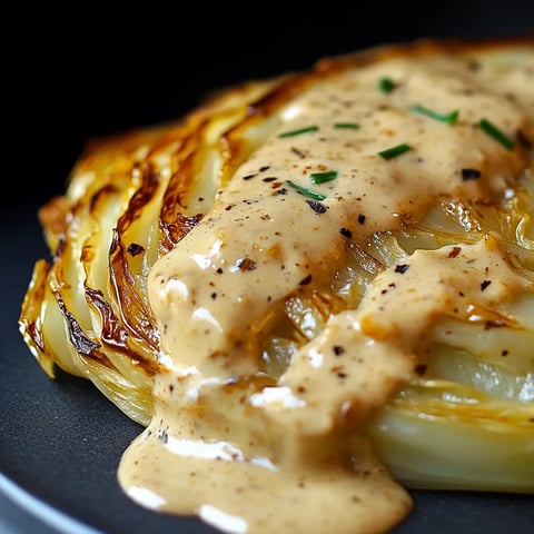 Chou rôti sauce tendre oignon