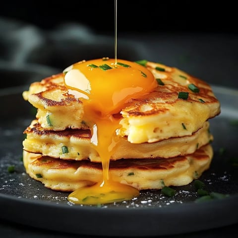 Pancakes moelleux fromage ciboulette
