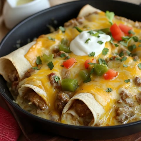 Plat d'enchiladas onctueuses au chile vert