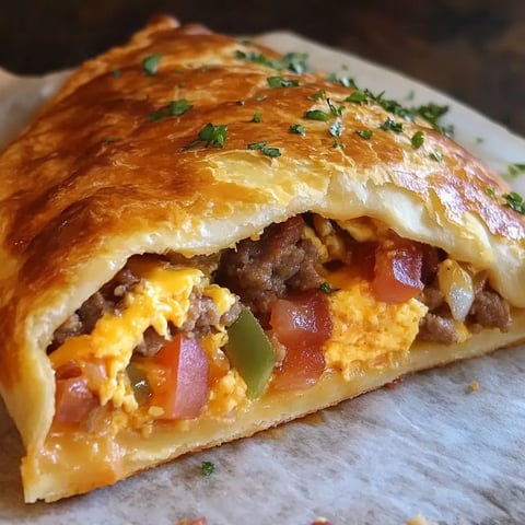 Délicieux calzone du matin