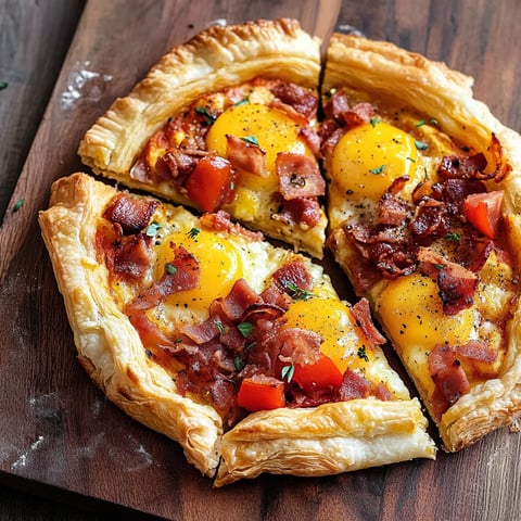 Brunch feuilleté pizza