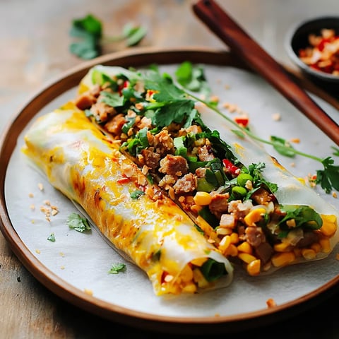 Riz croustillant vietnamien garni