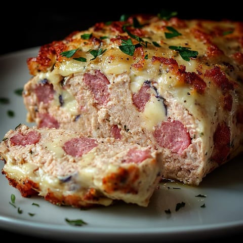 Viande roulée au jambon et fromage