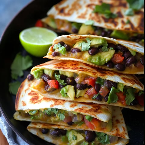 Tortillas haricots noirs avocat