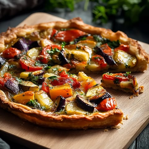 Délicieuse tarte aux légumes frais