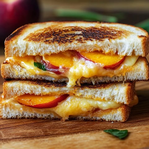Cheddar et pêches croustillant