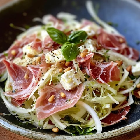 Fenouil croquant et jambon