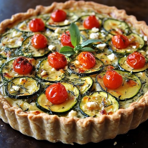 Savoureuse tarte courgettes