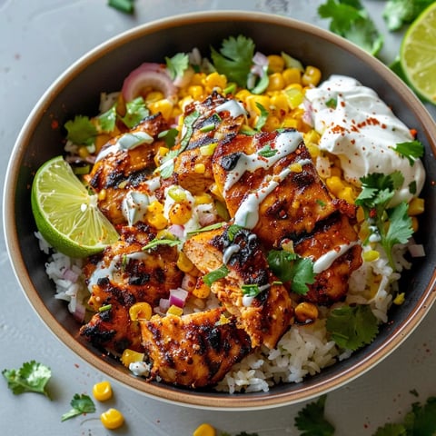 Maïs poulet riz
