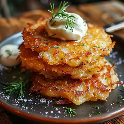 Galettes dorées de pommes de terre